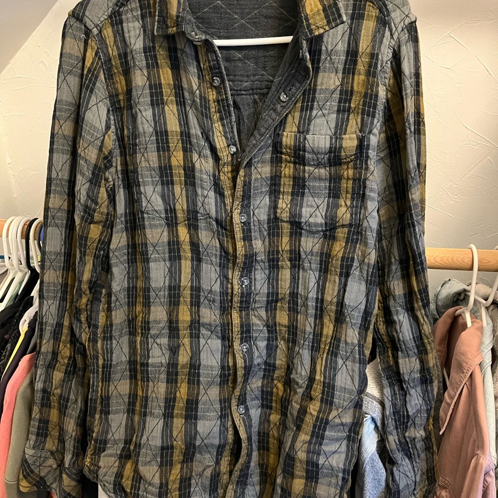 Kavu Mens Reversible Flannel Button Up size M